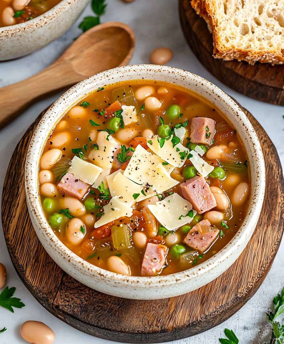 Cannellini Bohnen Schinken Suppe