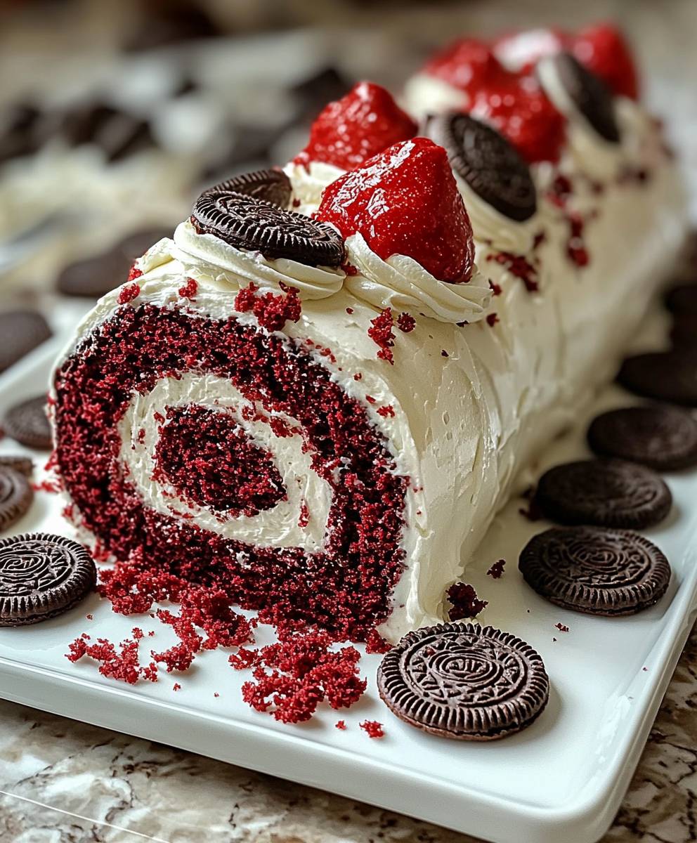 Red Velvet Oreo Kuchenrolle