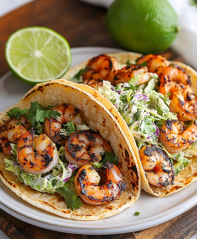 Garnelen Tacos mit Koriander