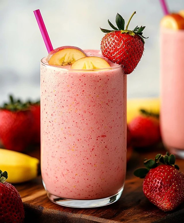 Erdbeer Bananen Apfel Smoothie