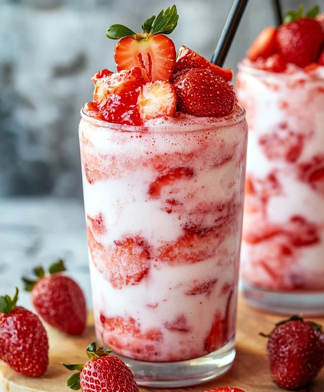 vegane Erdbeermilch