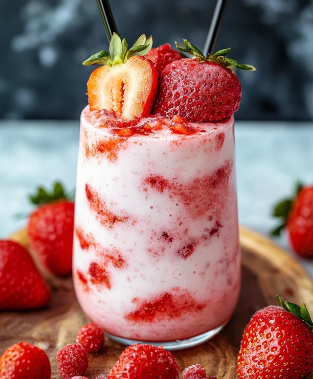 vegane Erdbeermilch