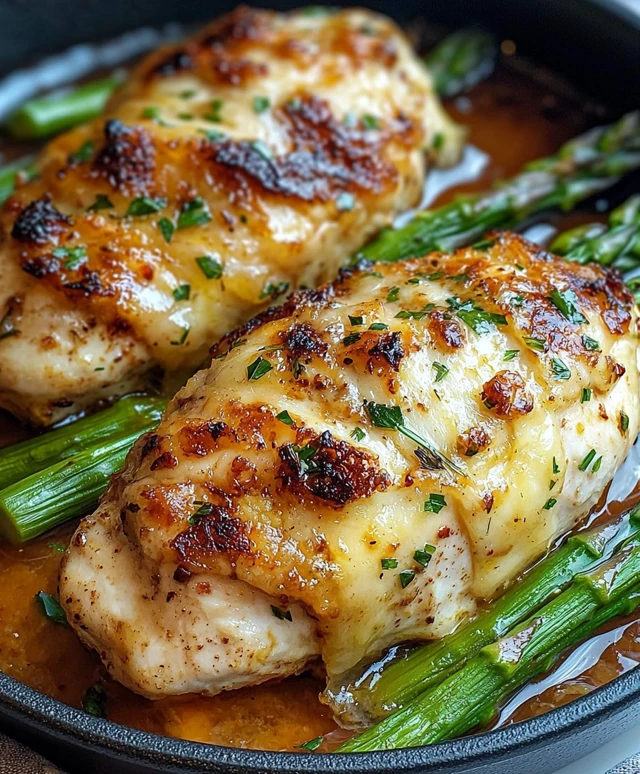Spargel gefülltes Hähnchenfilet