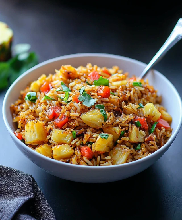 Gebratener Thai-Reis Ananas
