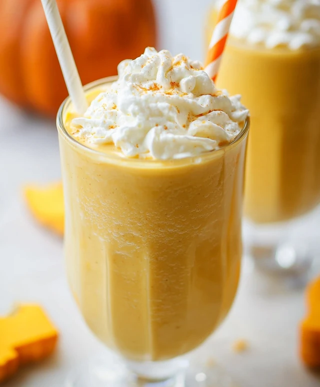 Kürbismilchshake genießen