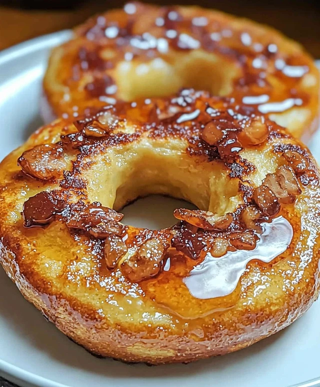 Ahorn-Französisch-Toast-Bagels