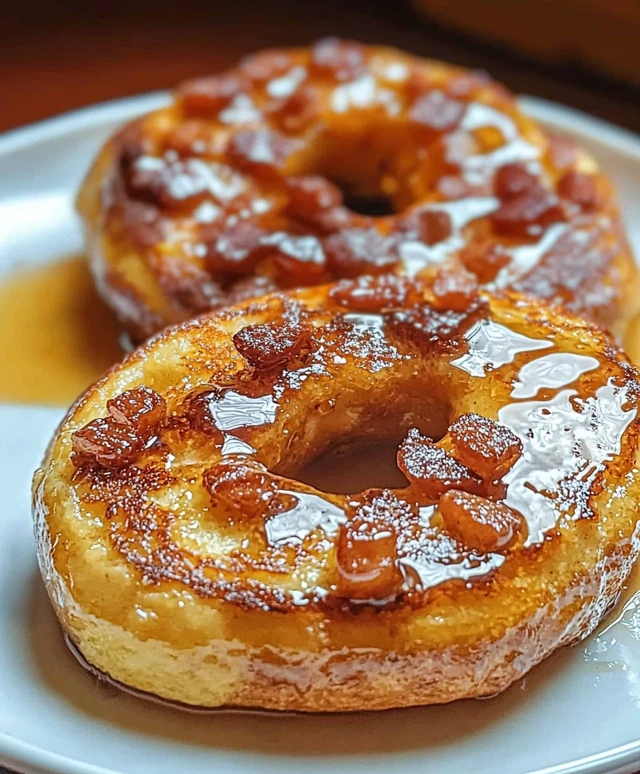 Ahorn-Französisch-Toast-Bagels