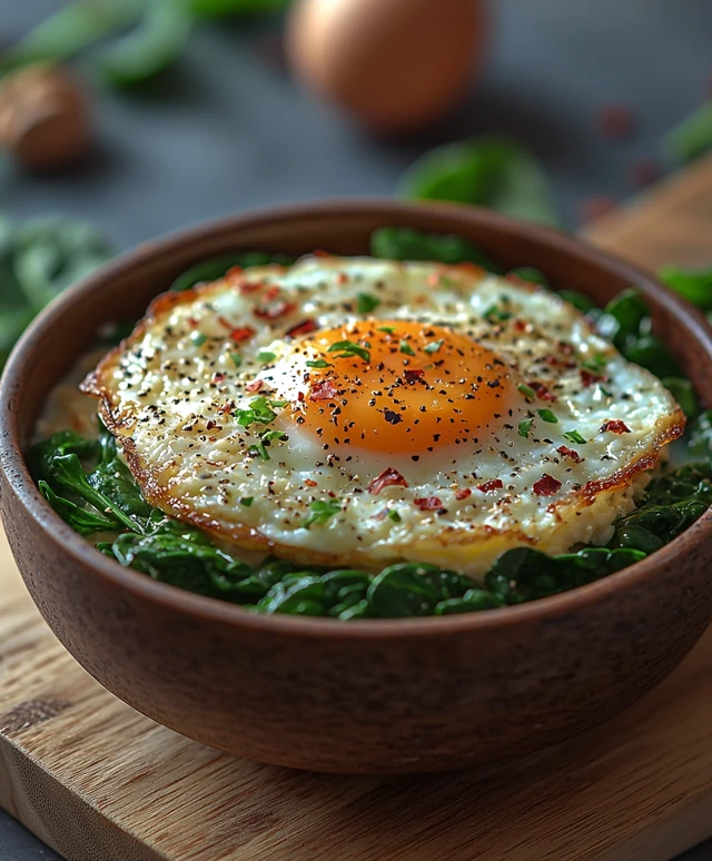 Eier Spinat Bowl