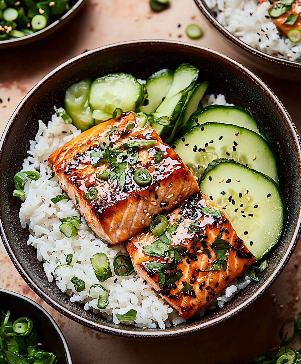 Miso Lachs Reisschüssel