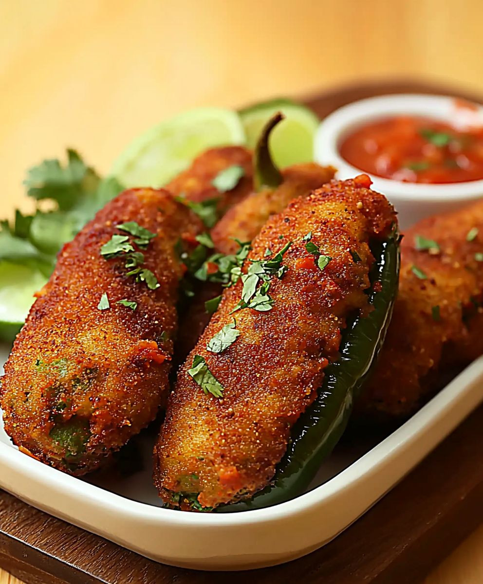 gefüllte frittierte Jalapeños