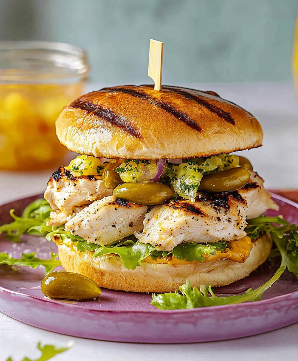 Gegrillte Hähnchen-Sandwiches