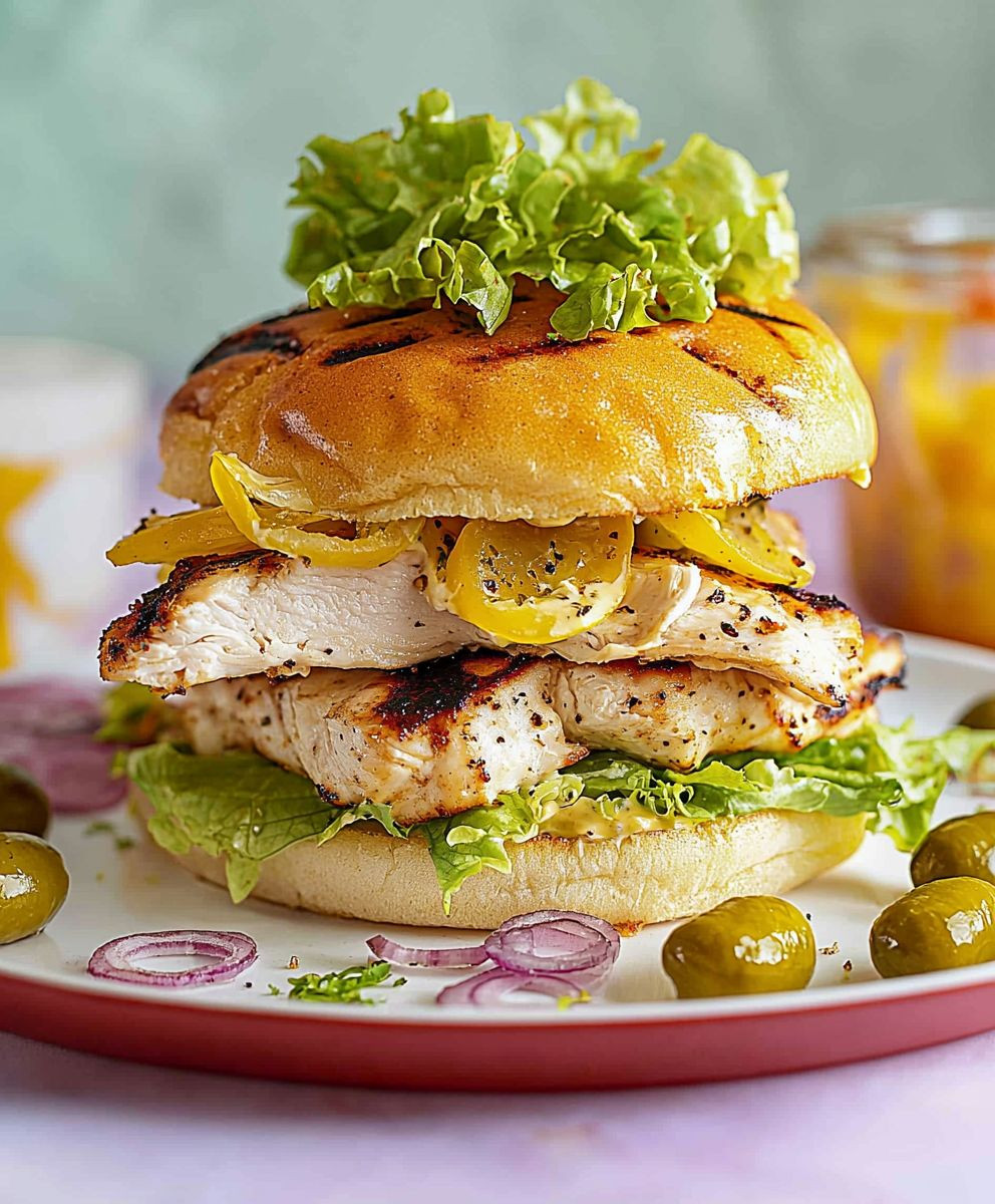 Gegrillte Hähnchen-Sandwiches