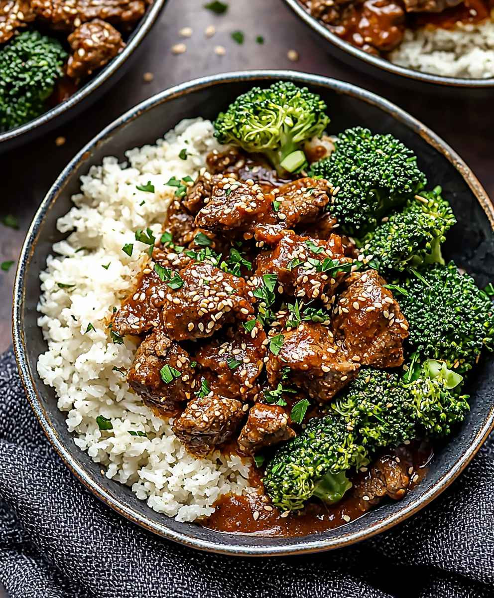 Rindfleisch Brokkoli Schalen