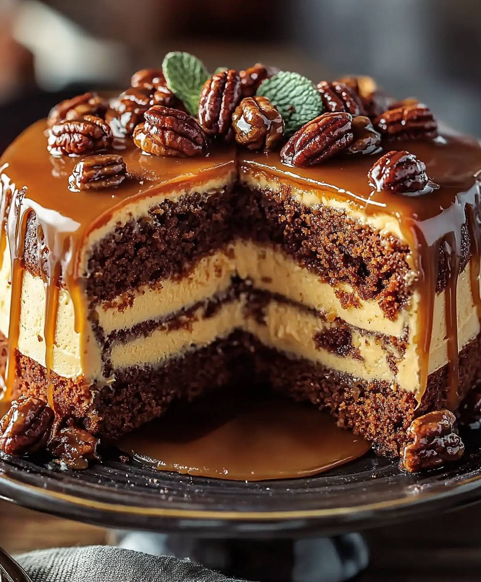 Turtle Karamell Kuchen