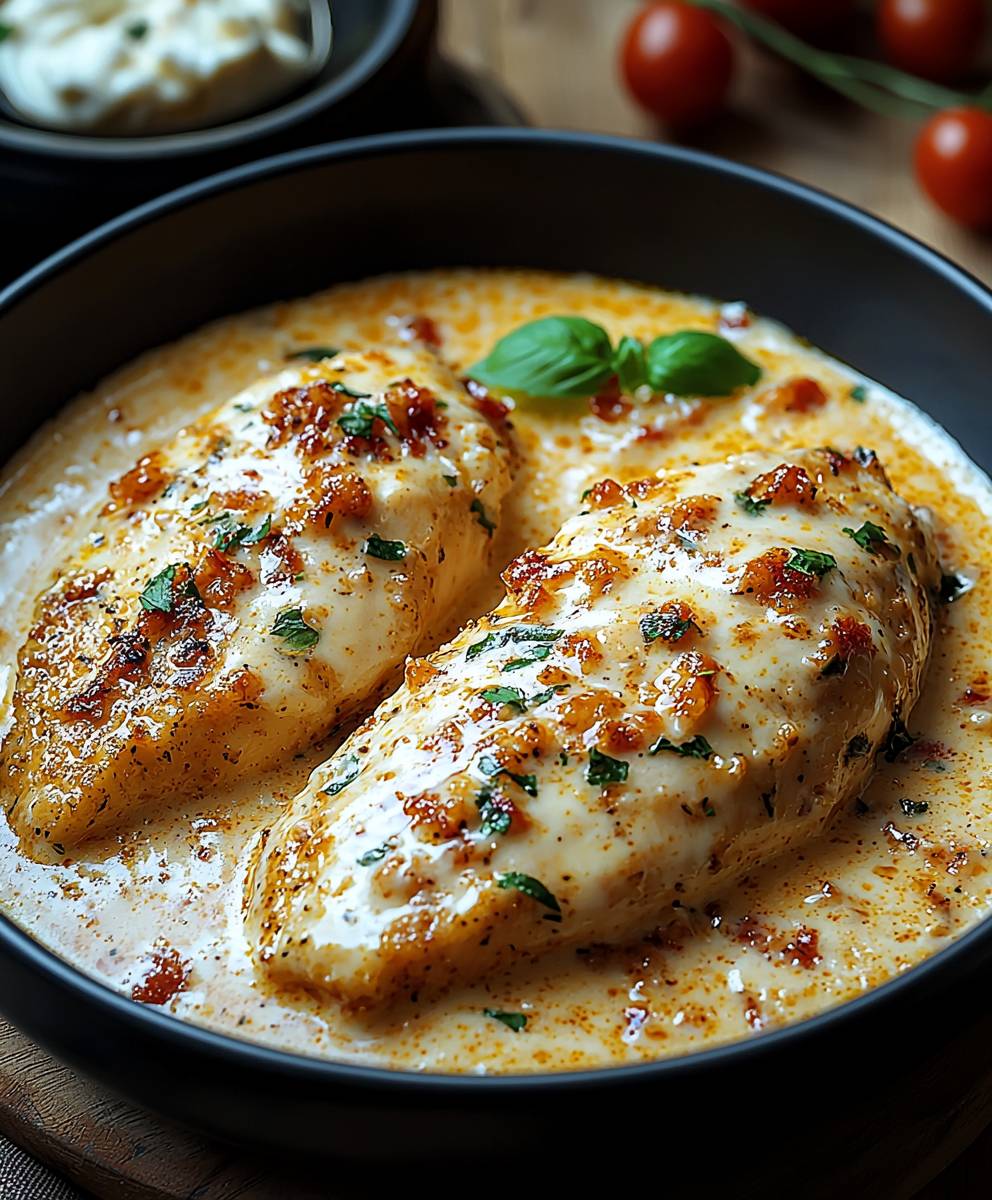 Hähnchenfilet Frischkäse Parmesan Soße