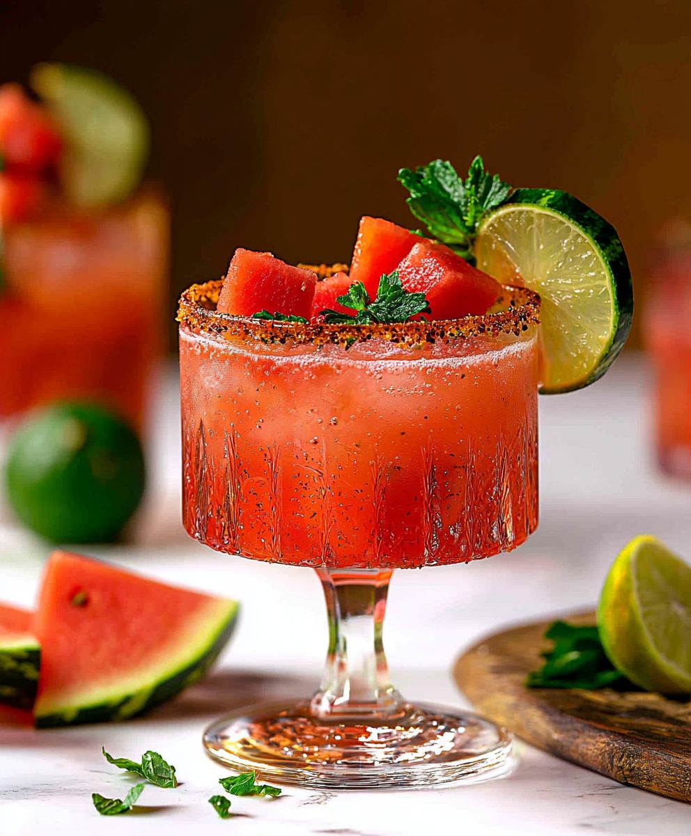 Würzige Wassermelonen Margarita