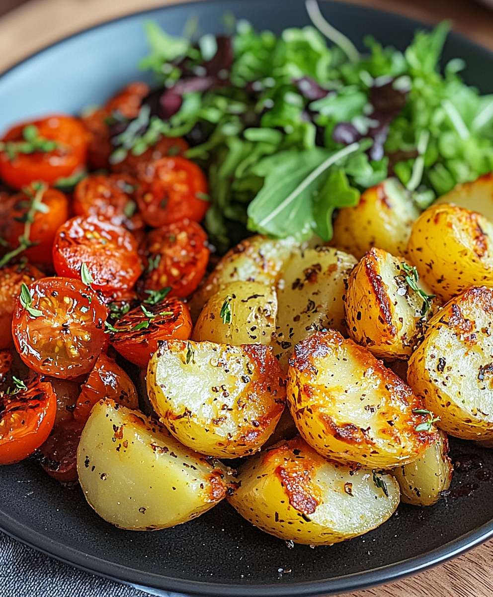 Knusprige Ofenkartoffeln Salat
