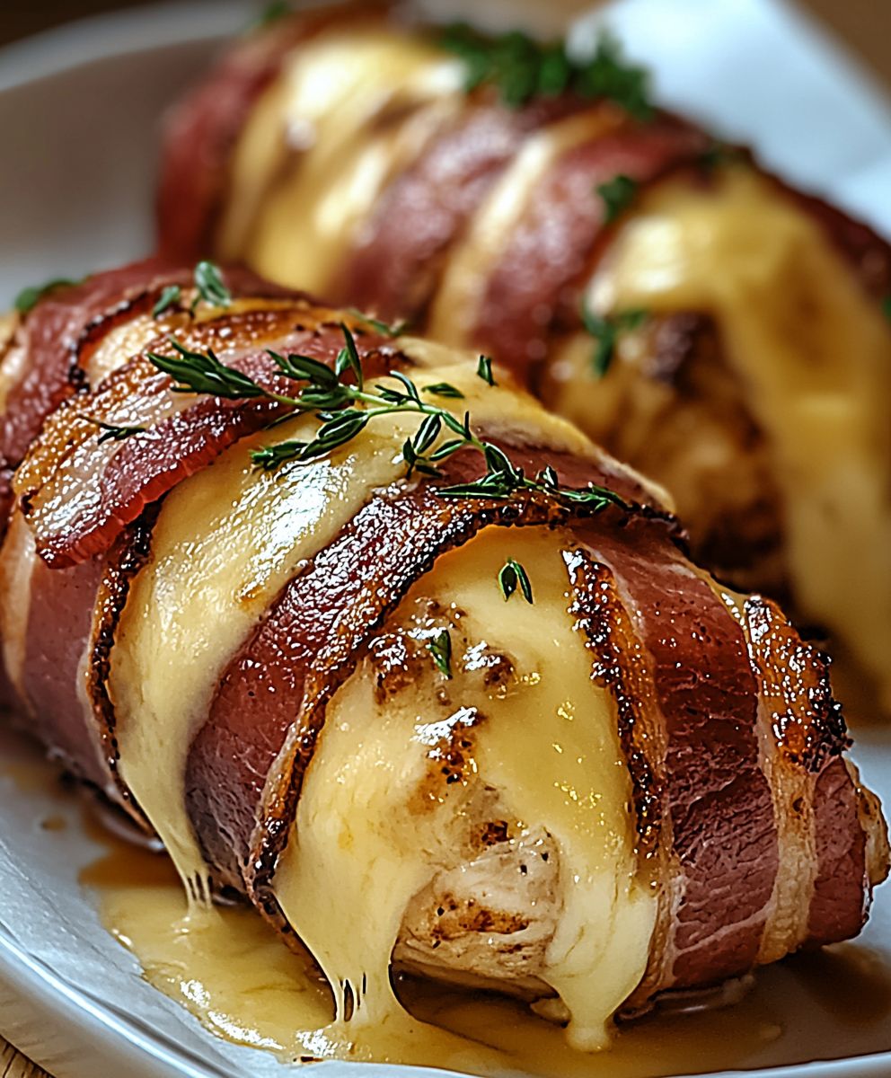 Hähnchenfilet Speckmantel Käsefüllung