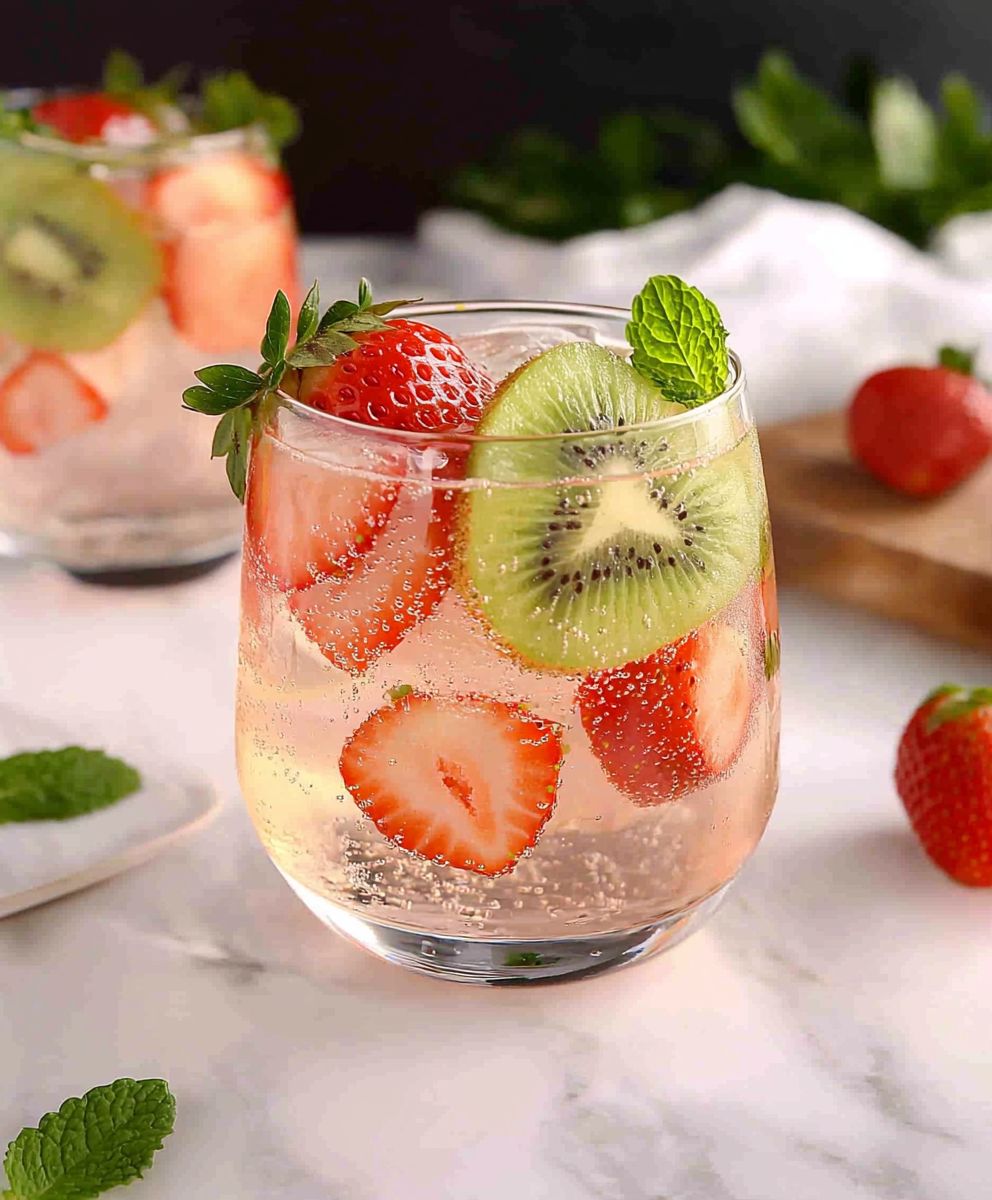 Erdbeer Kiwi Wasser