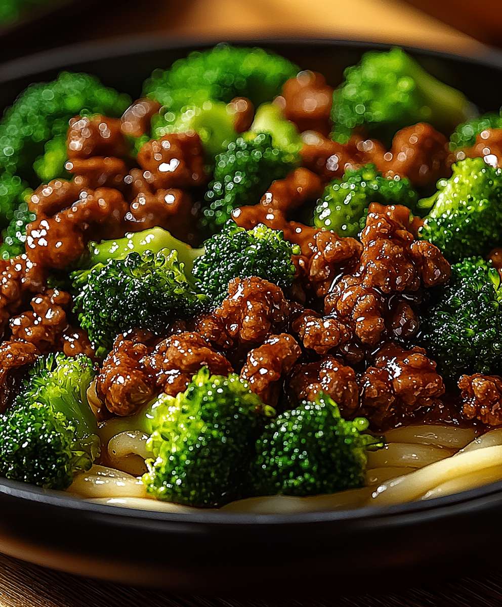 Teriyaki Hackfleisch Pfanne Brokkoli