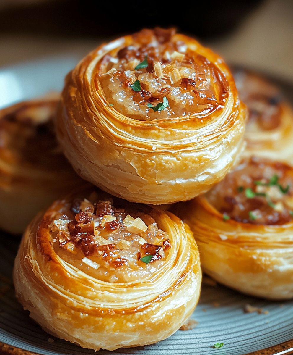 Blätterteigschnecken backen