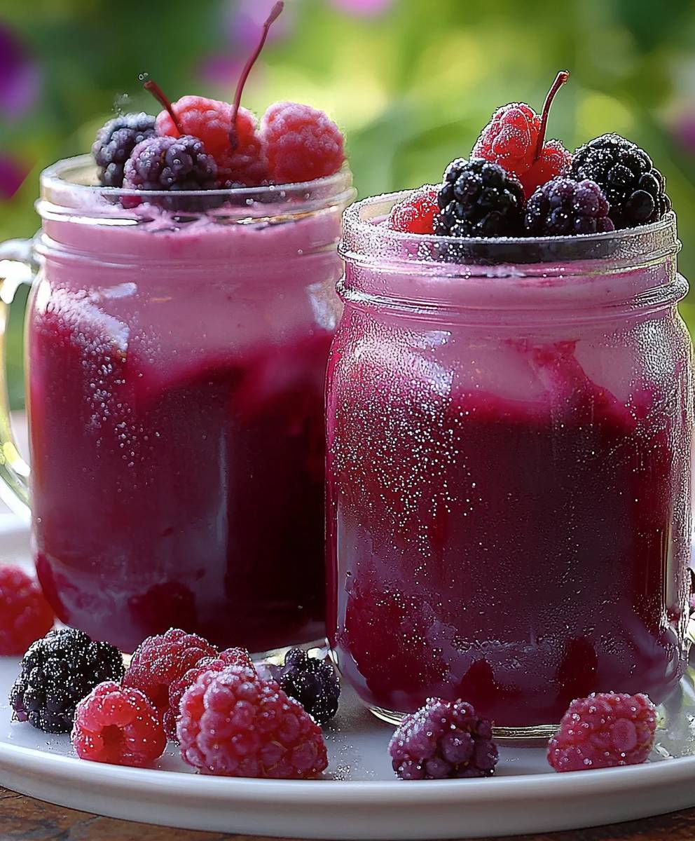 Beeren Vanille Erfrischungsgetränk