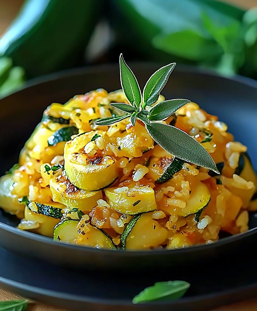 Zucchini Reis Pfanne