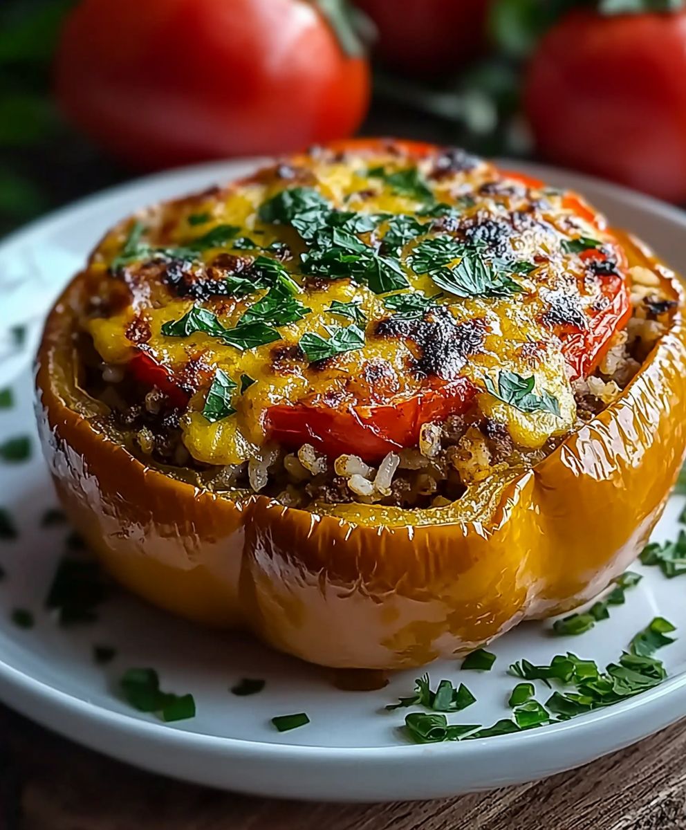 Gefüllte Paprika Hackfleisch Reis