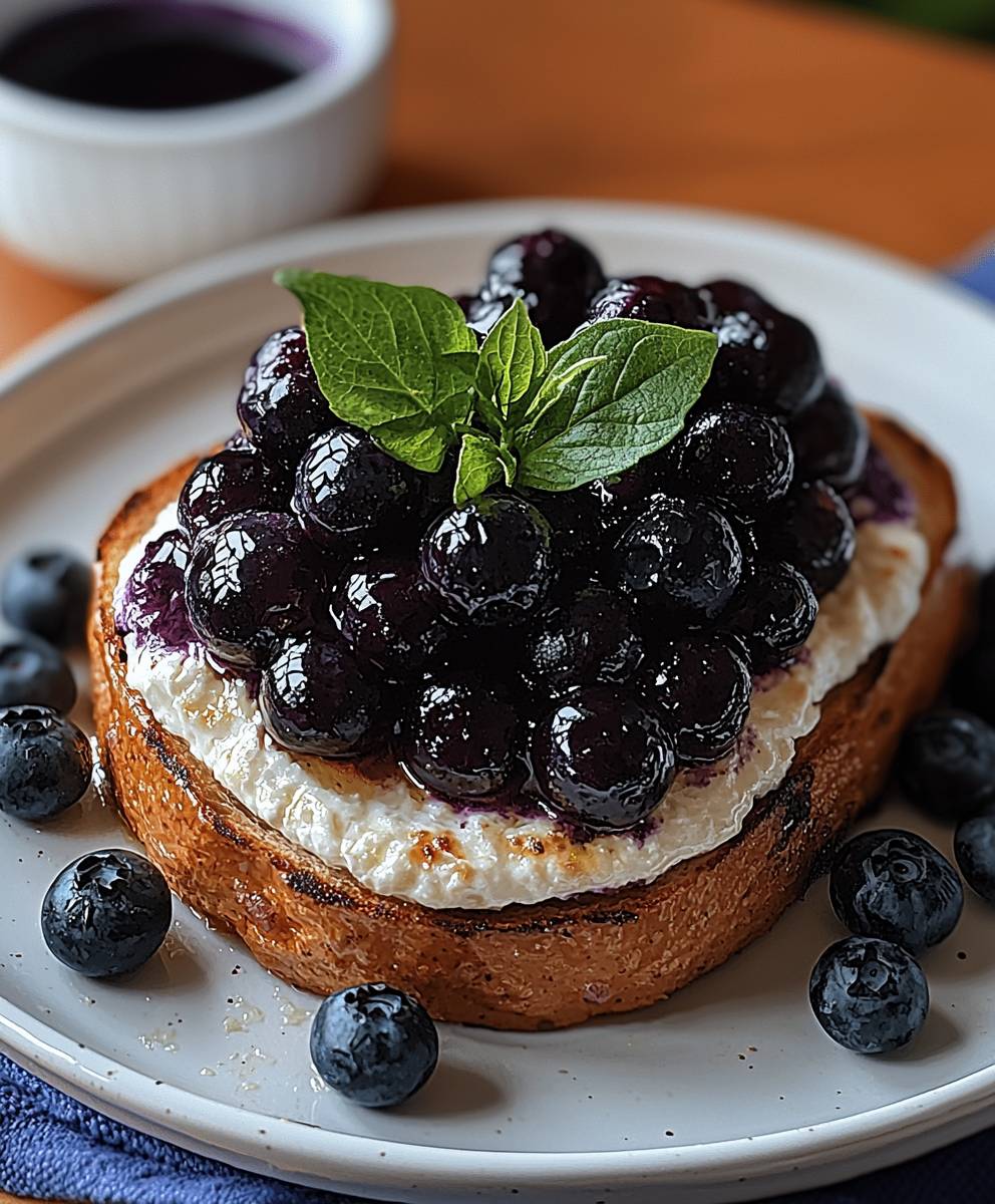 Blaubeer Toast braten