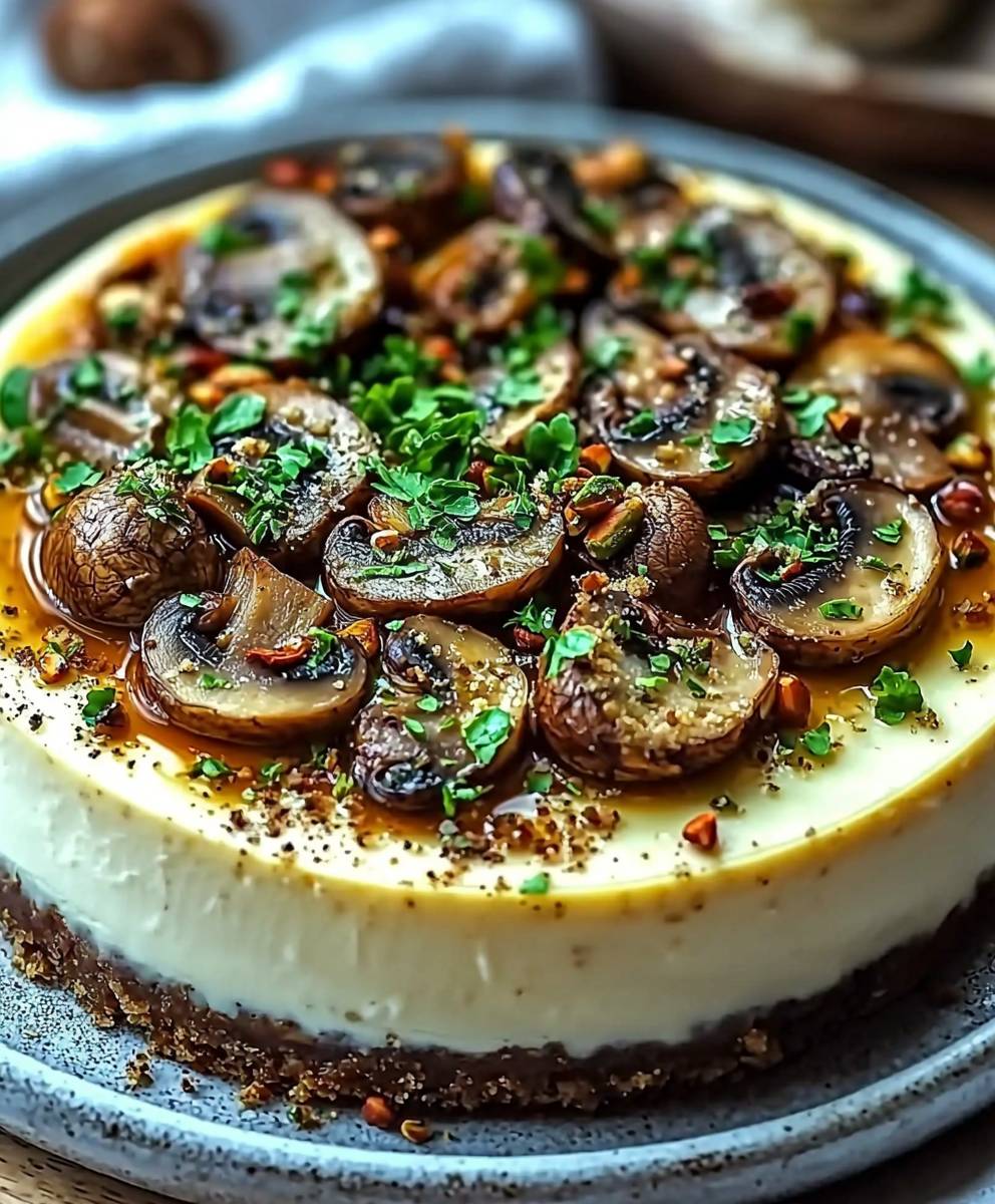 Pistazien Pilz Cheesecake Feta Parmesan