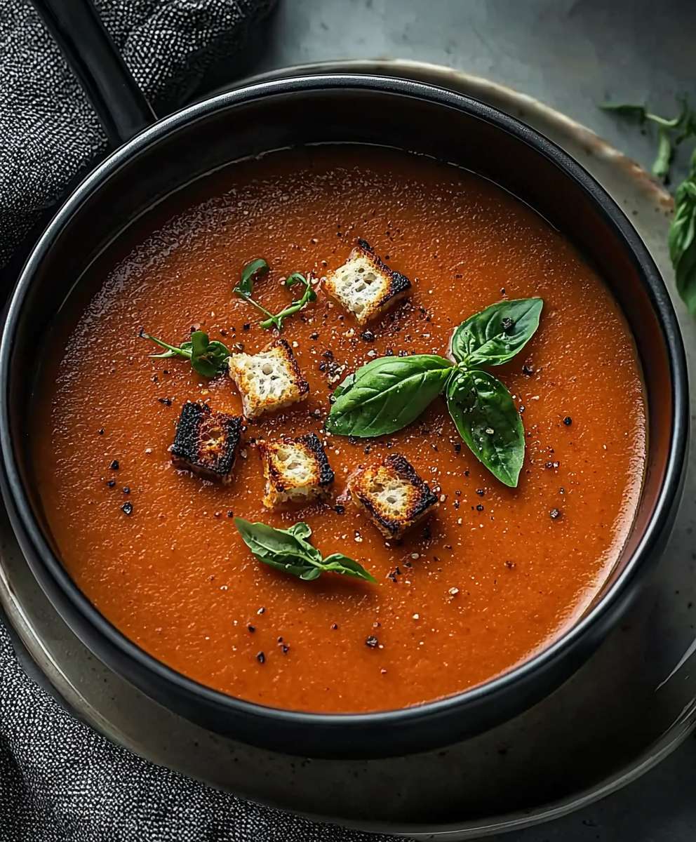 Geröstete Paprika Tomatensuppe Kokos