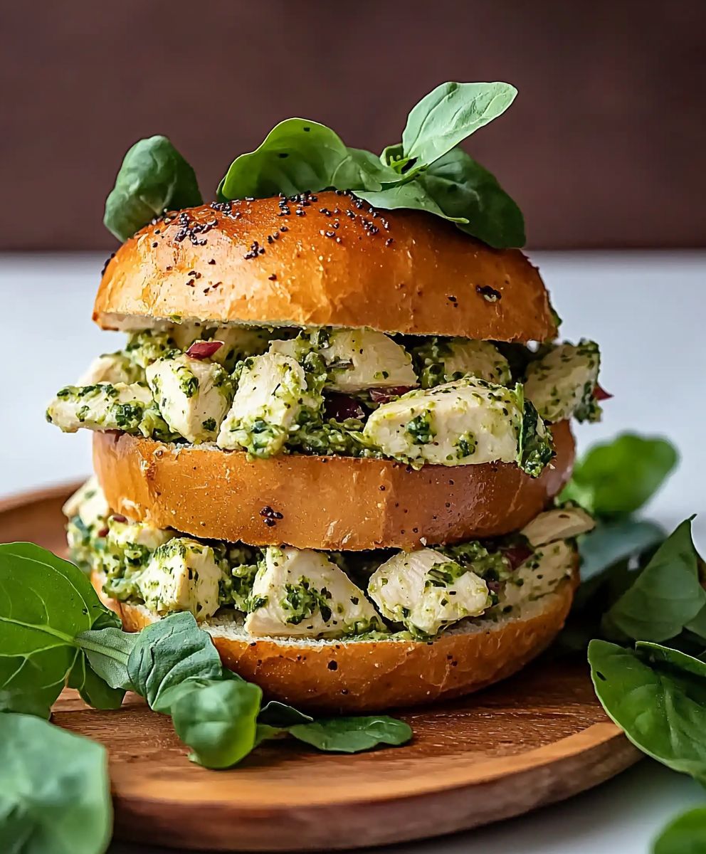 Pesto Hühnersalat selber machen