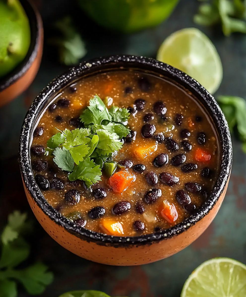 Schwarze Bohnensuppe kochen