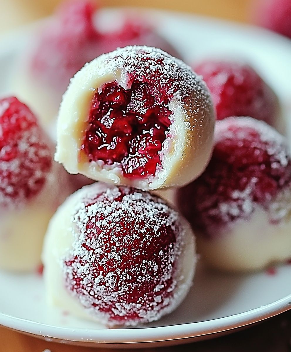 Himbeer Käsekuchen Bällchen