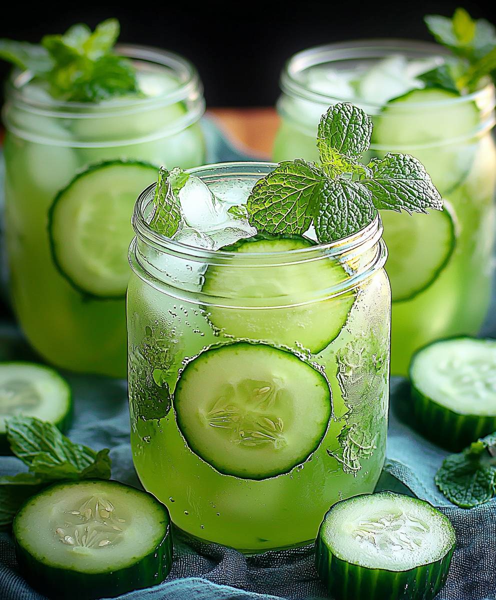 Gurke Minze Limette Getränk
