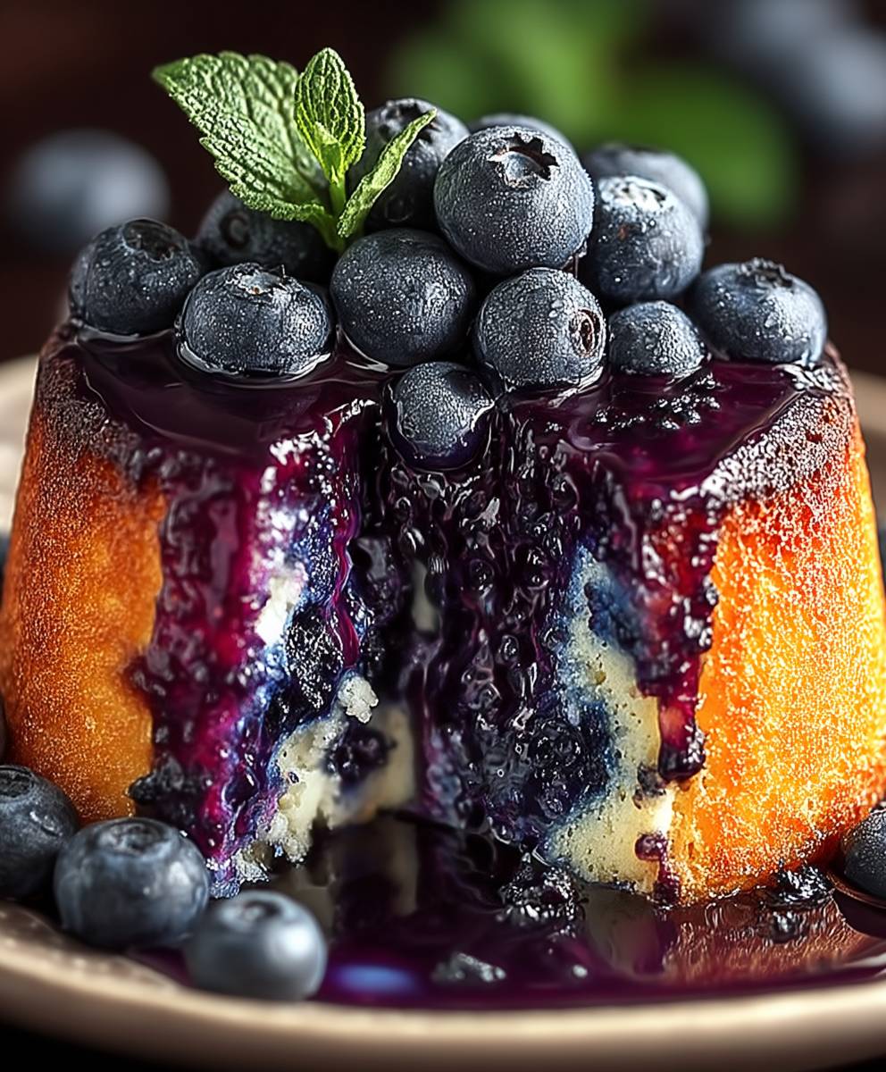 Blaubeer Pudding Torte