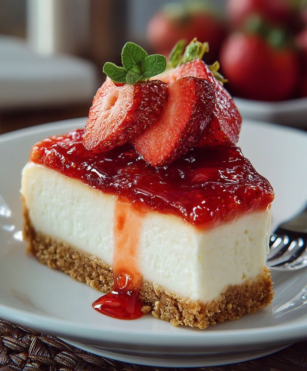 Erdbeerkäsekuchen backen
