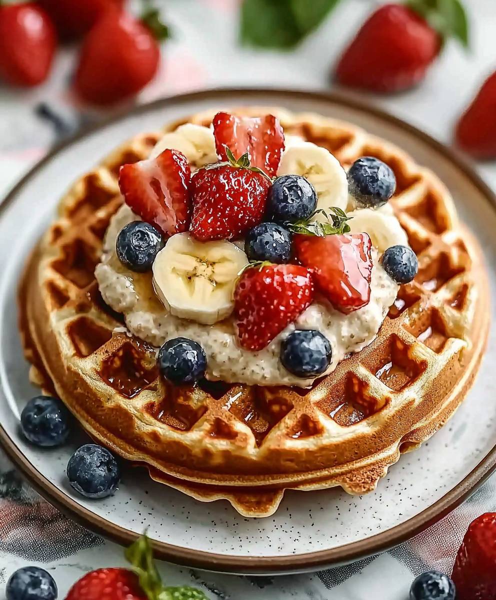 Bananen Haferflocken Waffeln