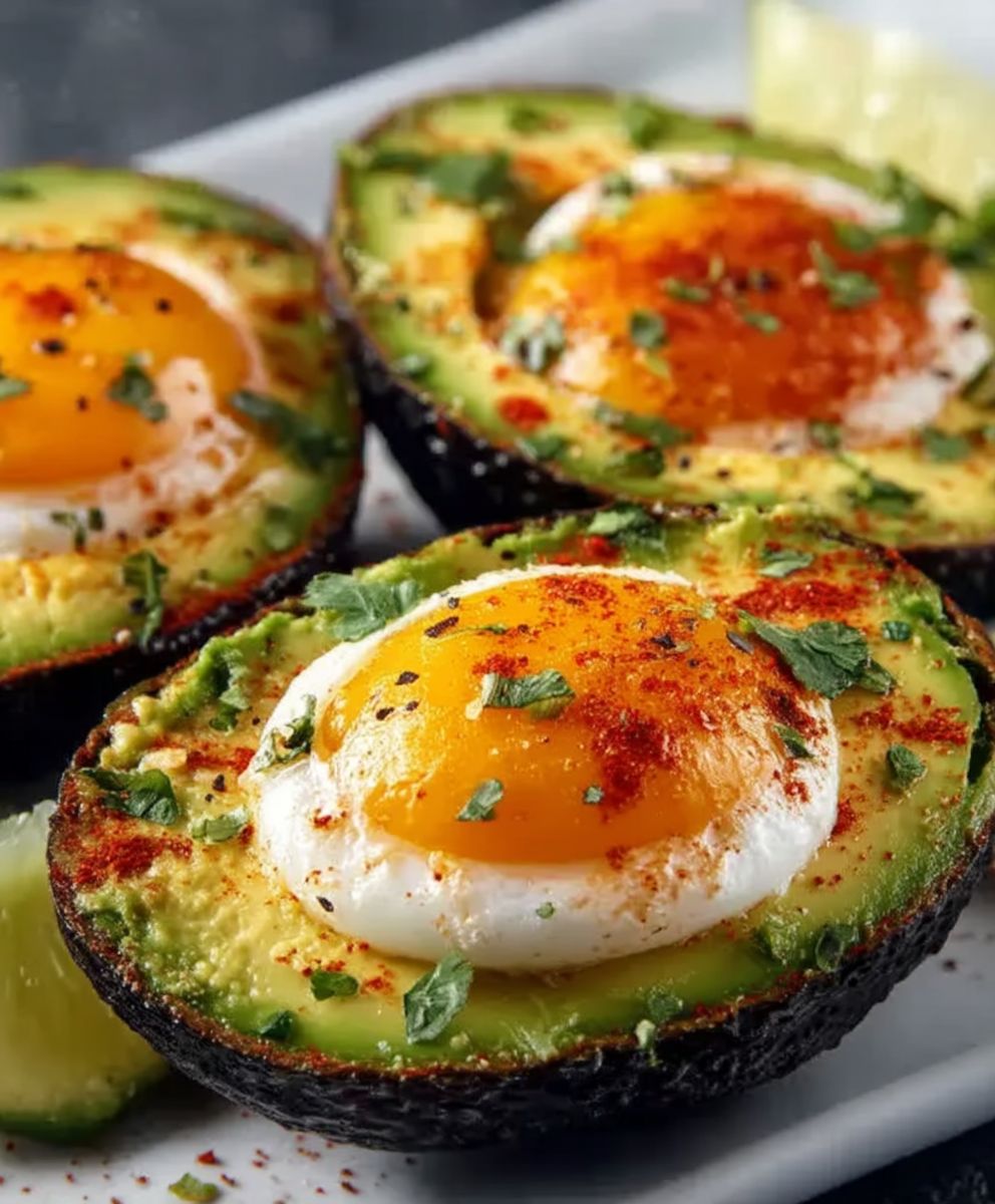 Air Fryer Avocado Eier