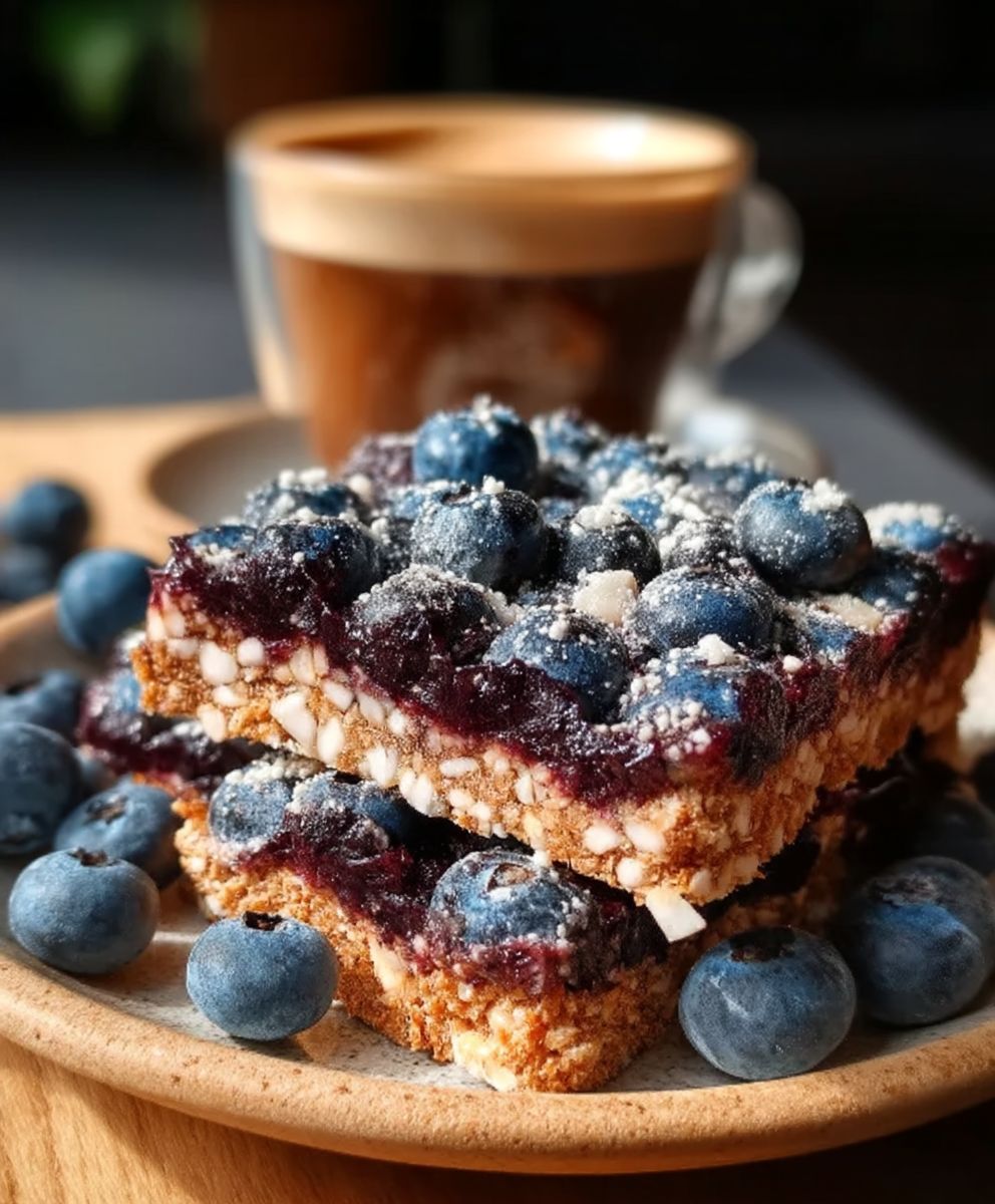 Blaubeer Frühstücksriegel selber machen