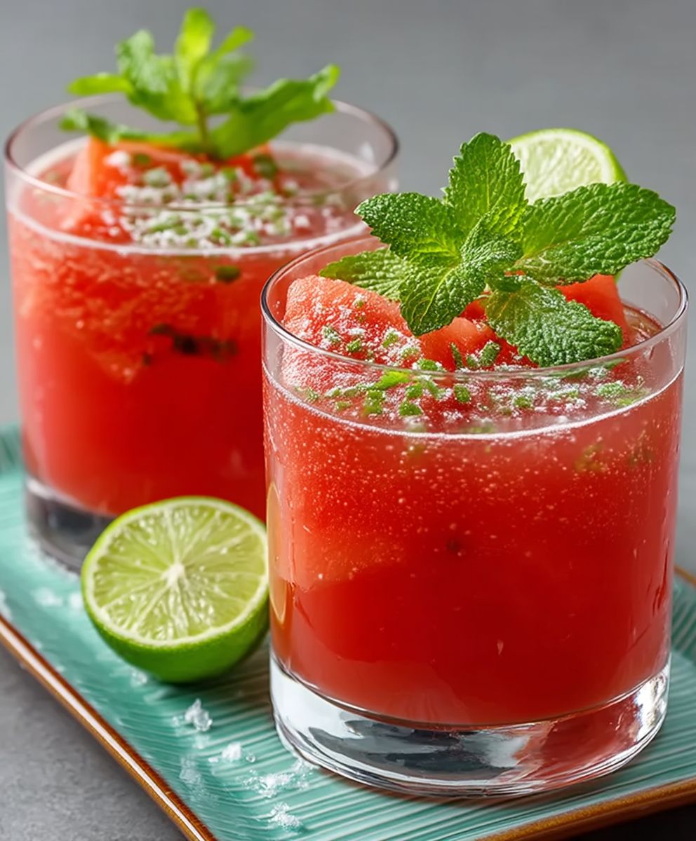 Wassermelone Minze Erfrischung