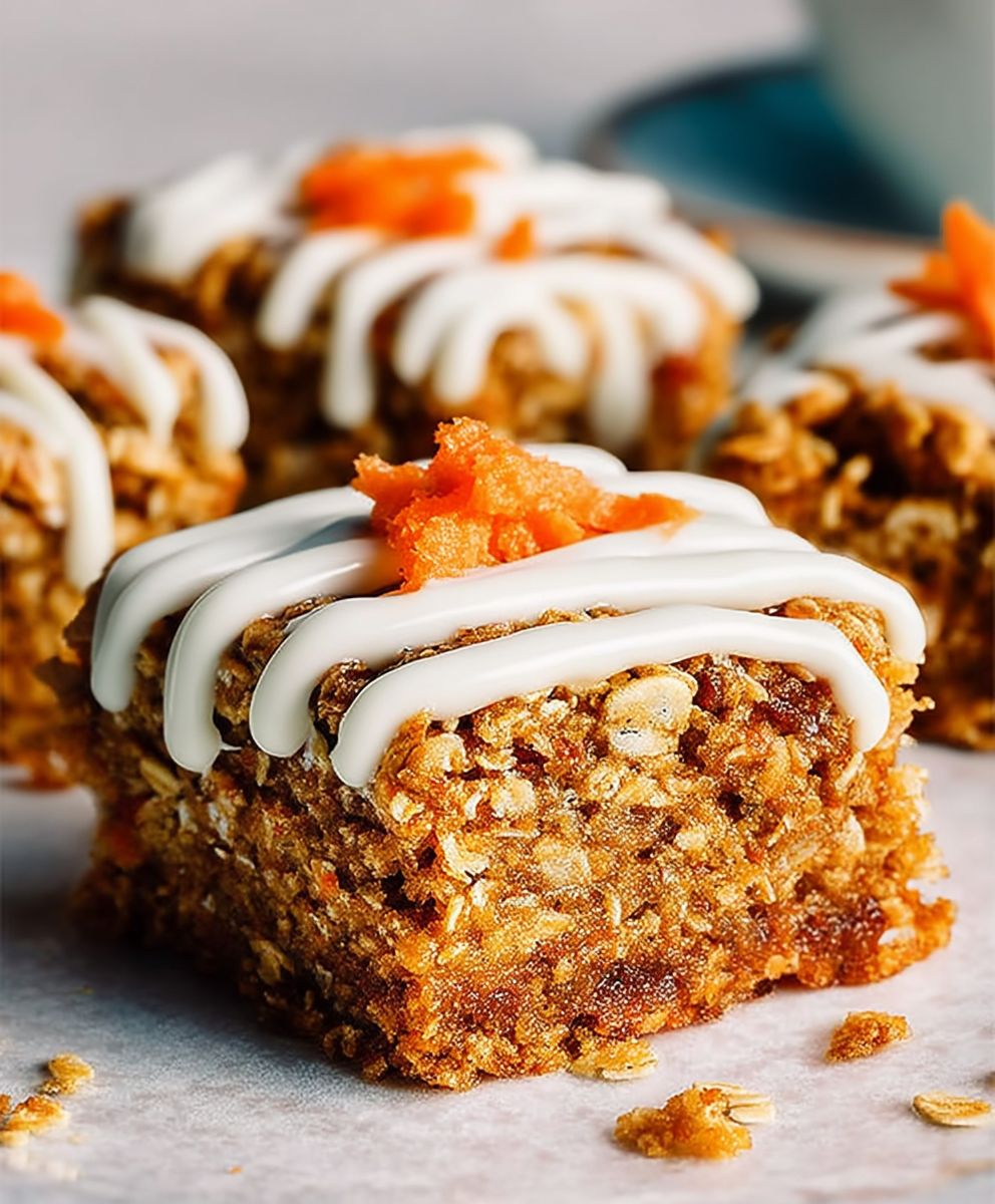 Karottenkuchen Haferflocken Riegel