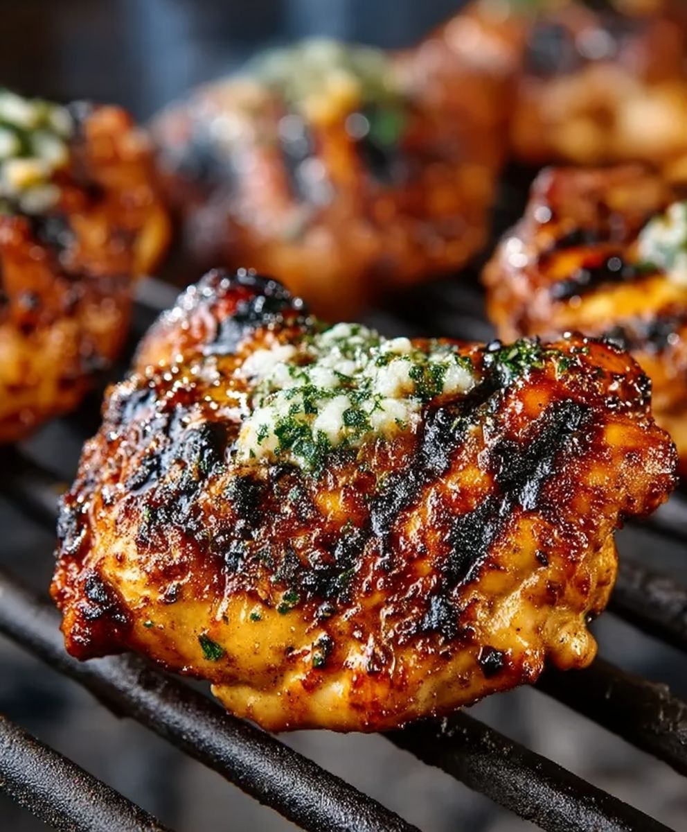 Gegrillte Hähnchenschenkel ohne Knochen