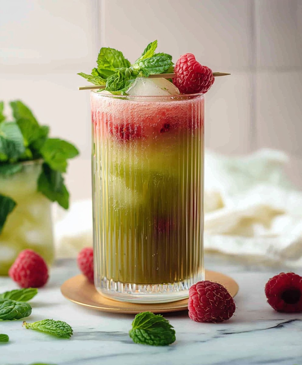 Himbeer Matcha Mocktail