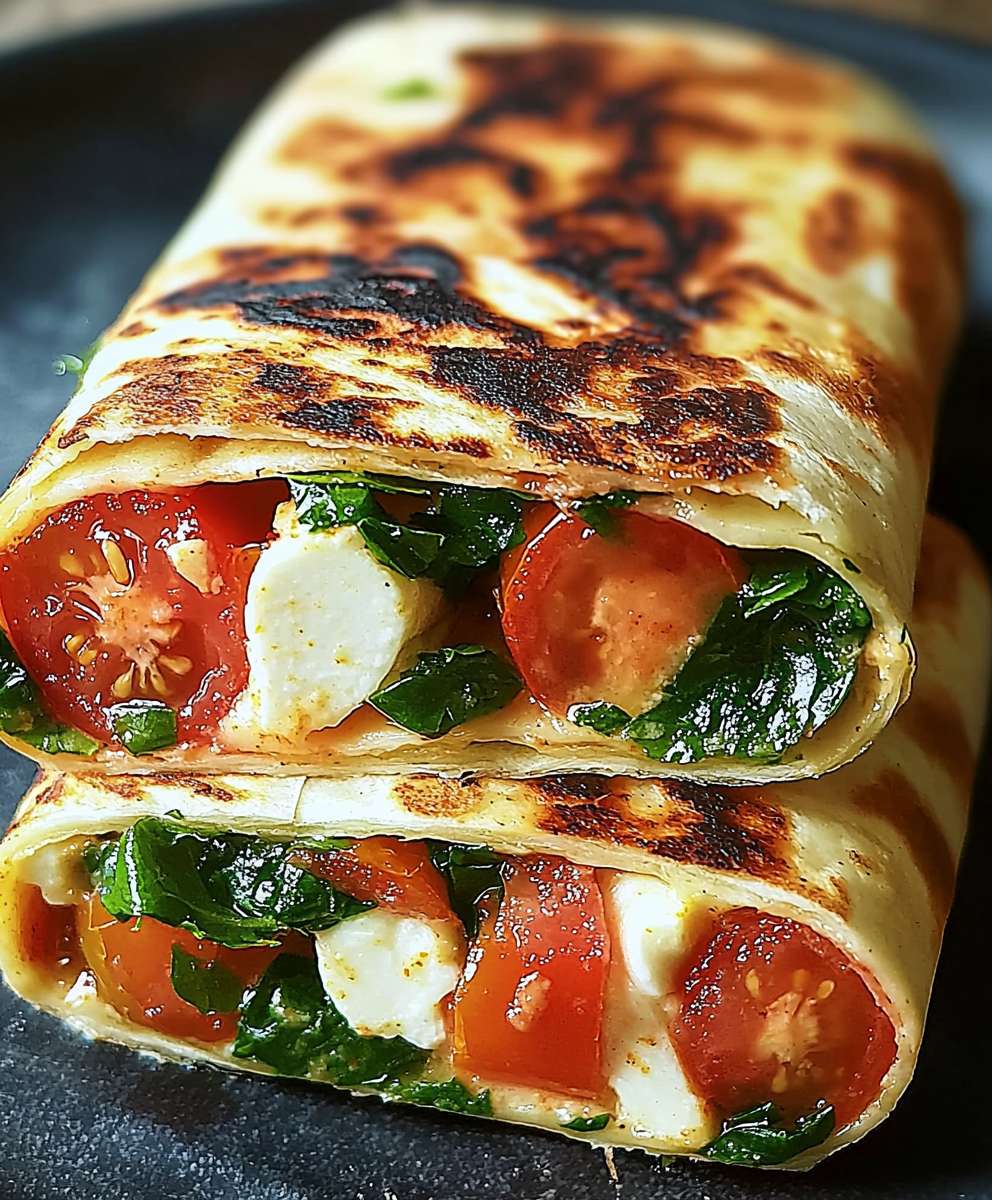 Vegetarischer Wrap Tomate Mozzarella