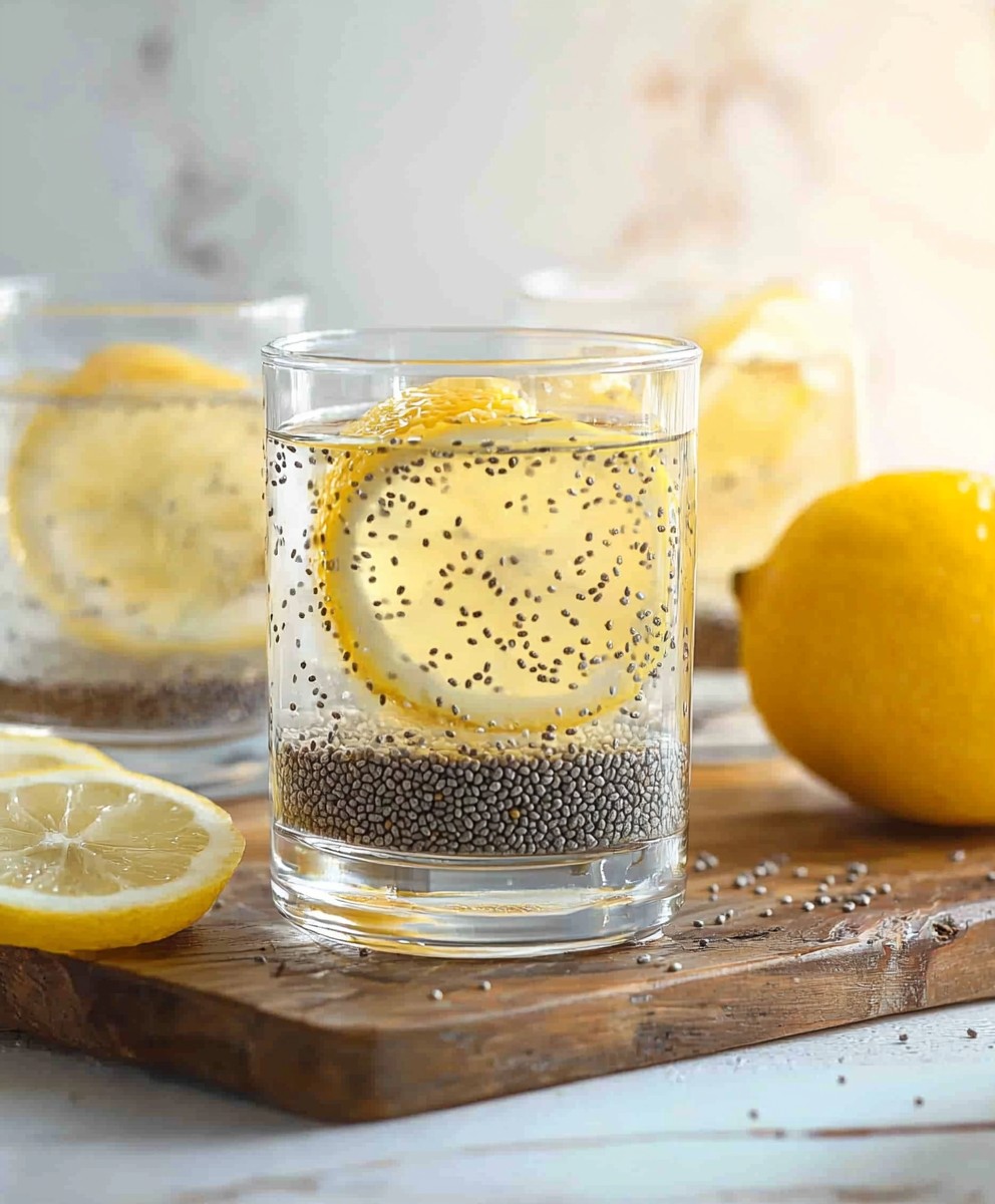 Zitronen Chiasamen Wasser