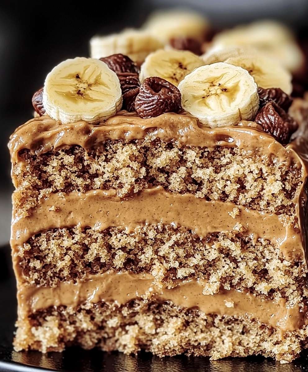 Erdnussbutter Banane Kuchen