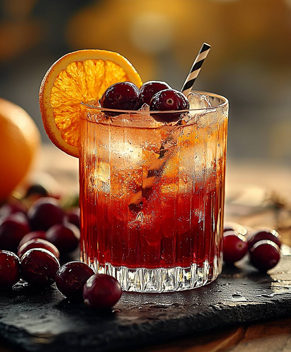 Preiselbeeren Orangensaft Mocktail