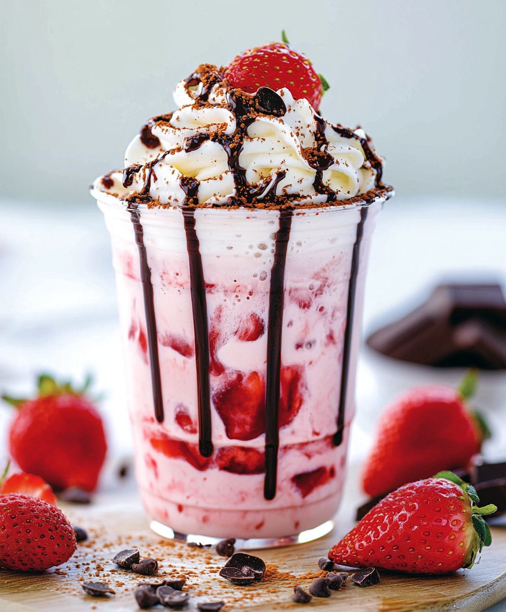 Erdbeer Frappuccino Schokolade