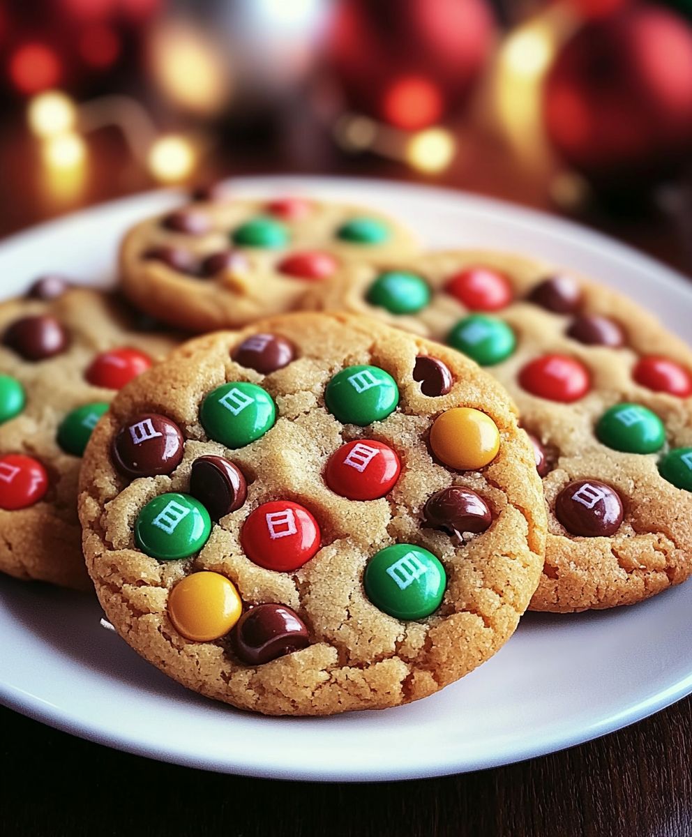 Weihnachten M und M Plätzchen